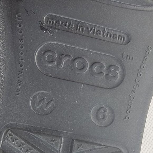 Crocs Womens Size 6 Black Sanrah Embellished Wedge Thong Sandals 204009 - Picture 8 of 9